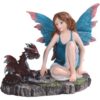 Fairy and Baby Dragon Playing Checkers Statue