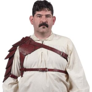 Distressed Leather Spartan Pauldron