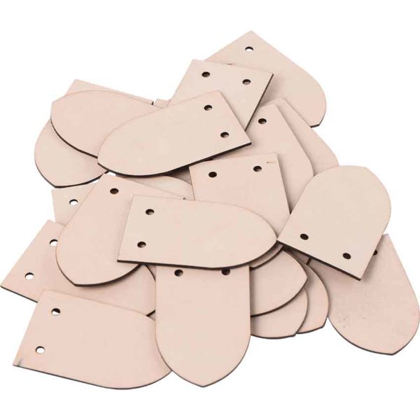 Set of 25 DIY Leather Scales - Natural 3-4 oz