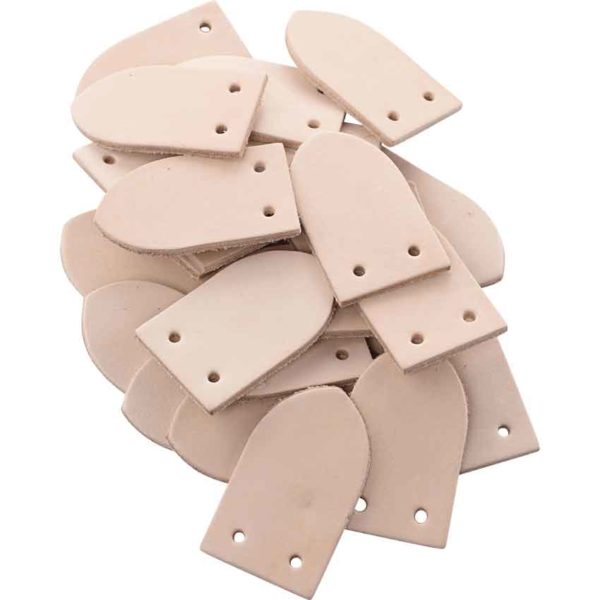 Set of 25 DIY Leather Scales - Natural 7-8 oz