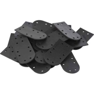 Set of 25 DIY Leather Lamellar Scales - Black 7-8 oz
