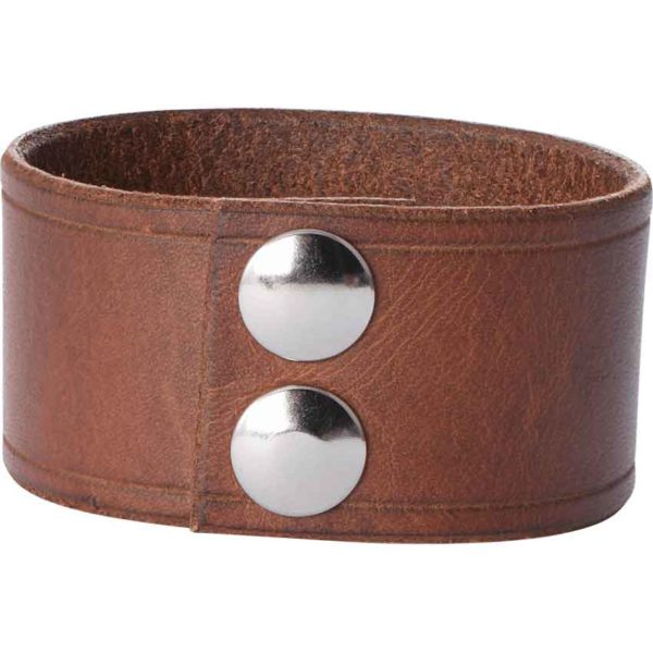 Leather Wrist Cuffs with Celtic Knot