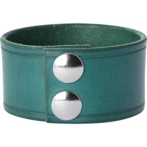 Leather Wrist Cuffs with Fleur de Lis