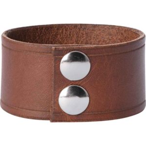 Leather Wrist Cuffs with Fleur de Lis