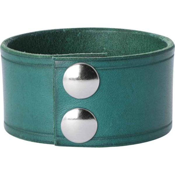 Leather Wrist Cuffs with Knotwork Shield