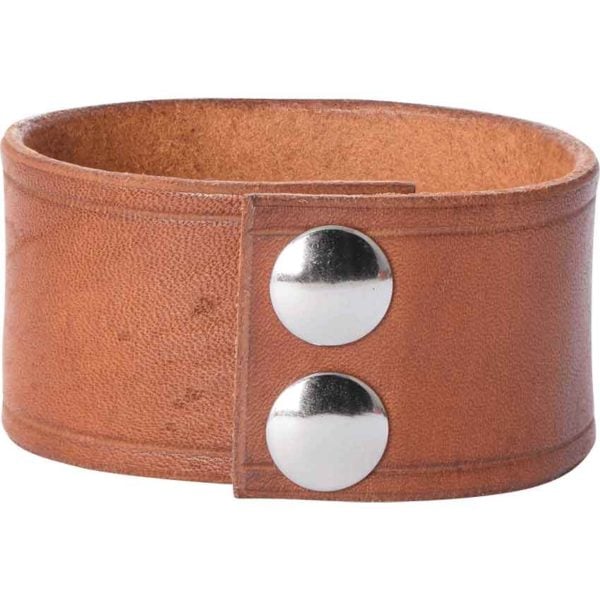 Leather Wrist Cuffs with Knotwork Shield