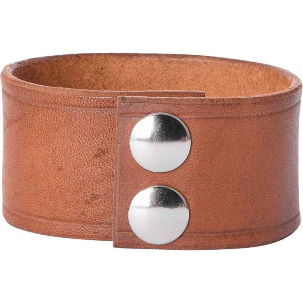 Leather Wrist Cuffs with Pirate Skull