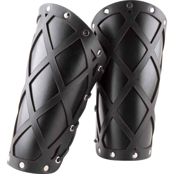 Lattice Leather Arm Bracers