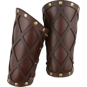Lattice Leather Arm Bracers