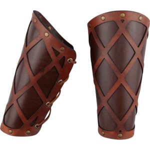 Lattice Leather Arm Bracers