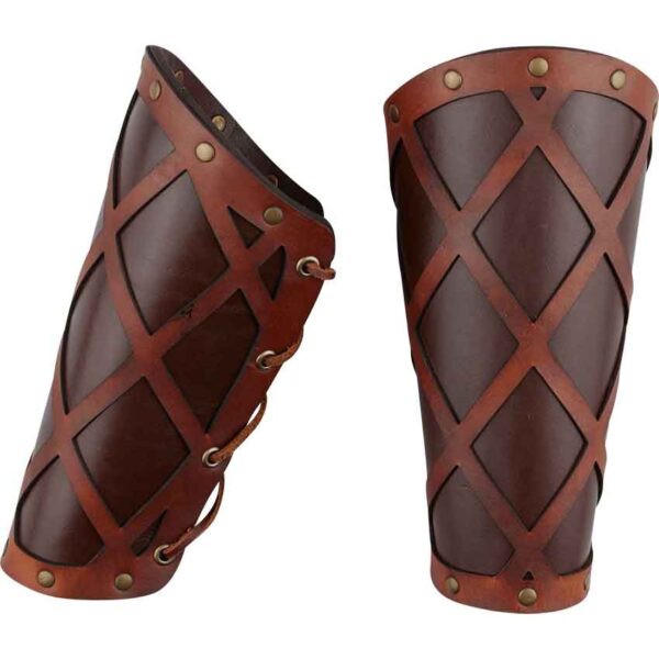 Lattice Leather Arm Bracers