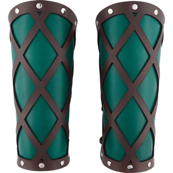 Lattice Leather Arm Bracers