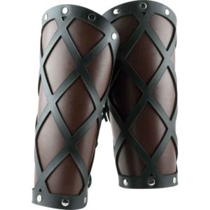 Lattice Leather Arm Bracers