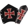 Crusader Cross Leather Arm Bracers