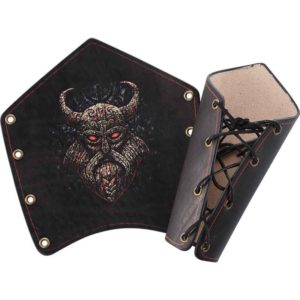 Viking Warrior Leather Arm Bracers