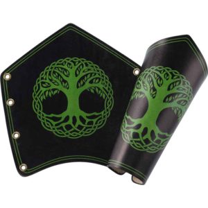 Celtic Tree Leather Arm Bracers
