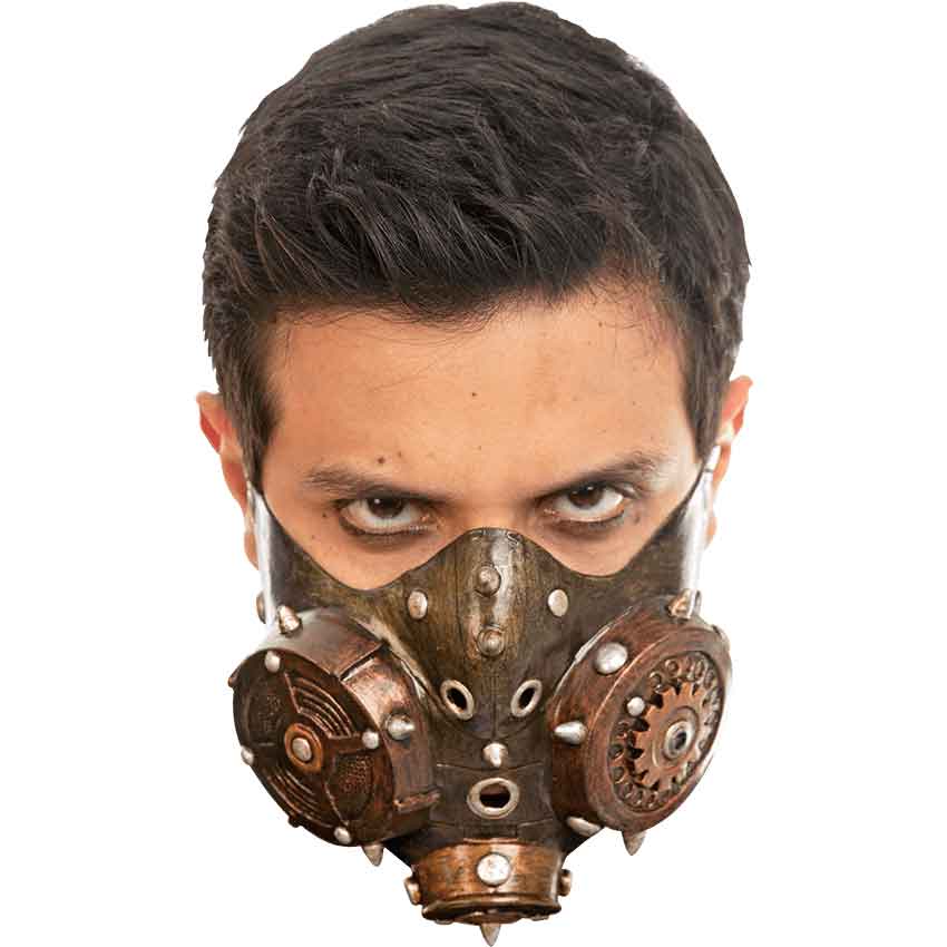 Goth Steampunk Half Face Mask - Mask and Fantasy