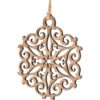 Filigree Snowflake Wooden Christmas Ornament