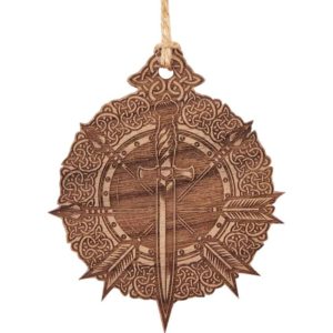 Medieval Weapons Wooden Christmas Ornament