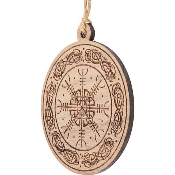 Viking Helm of Awe Wooden Christmas Ornament