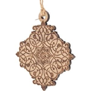 Medieval Filigree Wooden Christmas Ornament