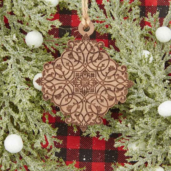 Medieval Filigree Wooden Christmas Ornament