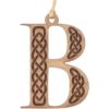 Celtic Knot Letter Wooden Christmas Ornament