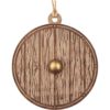 Viking Shield Wooden Christmas Ornament