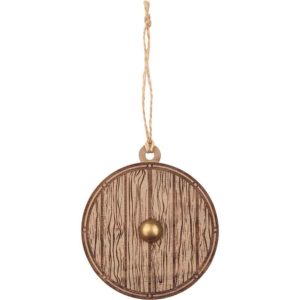 Viking Shield Wooden Christmas Ornament