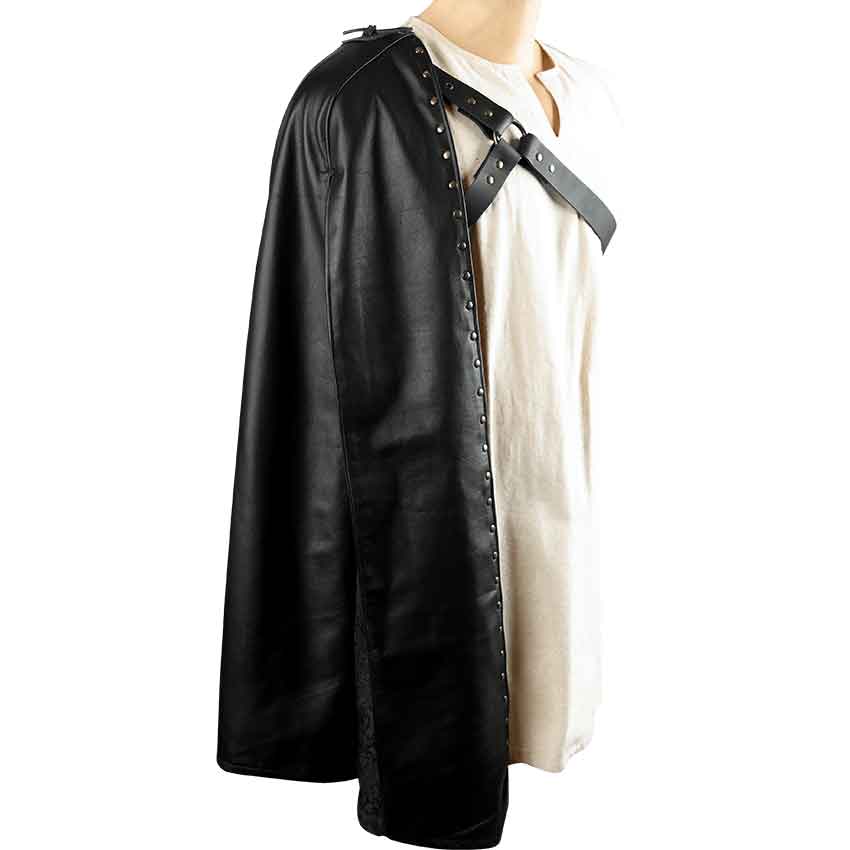 Leather cape jacket on sale