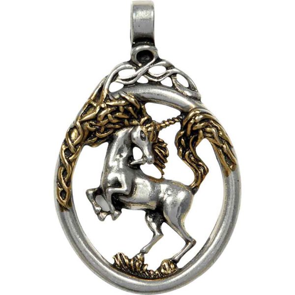 Golden Mane Unicorn Necklace