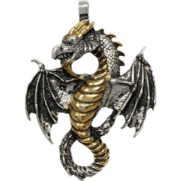 Golden Air Dragon Necklace