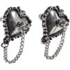 Witches Heart Stud Earrings
