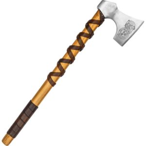 Etched Knotwork Viking Axe