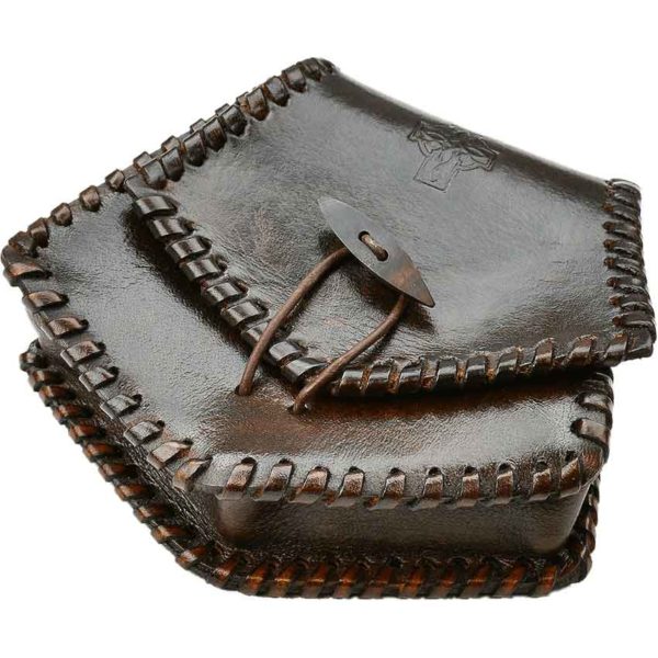 Celtic Cross Leather Belt Pouch