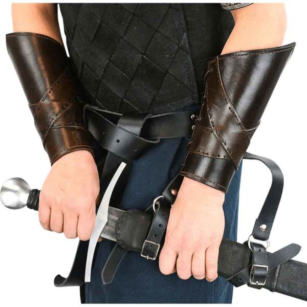 Padded Leather Banded Bracers