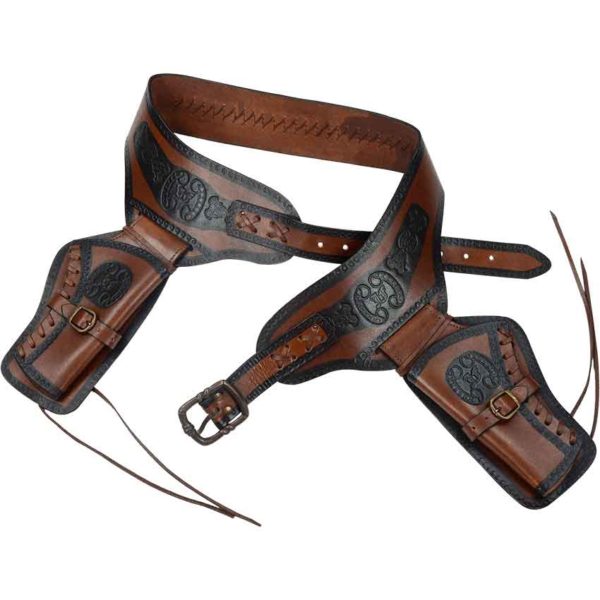 Western Dual Holster Gun Belt