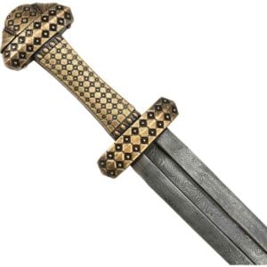Damascus Ornate Bronze Hilt Viking Sword