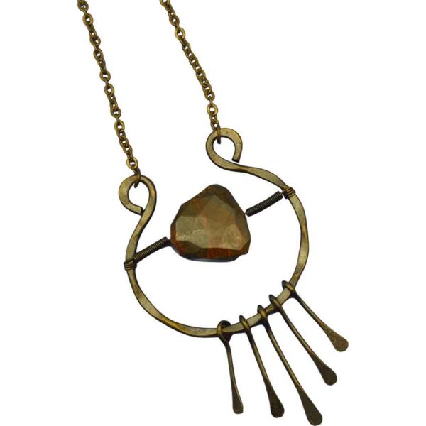 Jasper Lyre Medieval Necklace