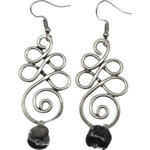 Flourished Spiral Medieval Earrings