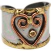 Spiral Heart Medieval Cuff Ring