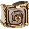 Spiraled Square Medieval Cuff Ring