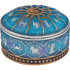 Blue Zodiac Trinket Box