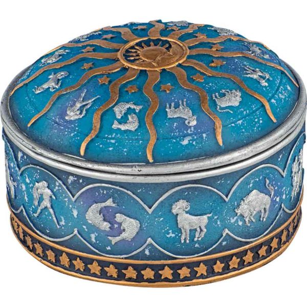Blue Zodiac Trinket Box