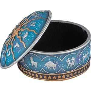 Blue Zodiac Trinket Box