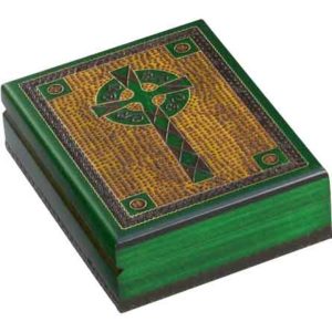 Green Celtic Cross Box