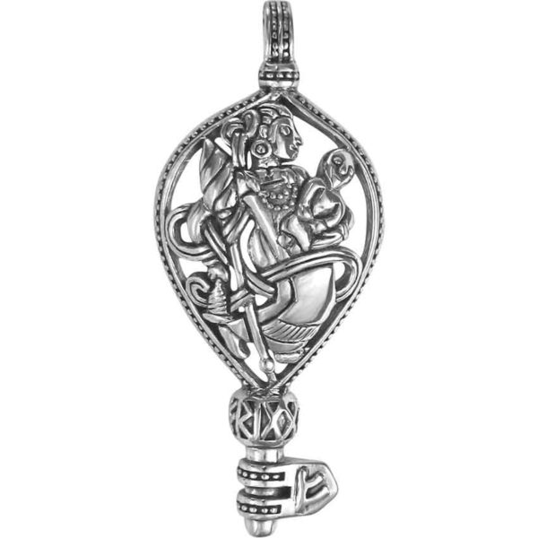 Sterling Silver Frigga's Key Pendant
