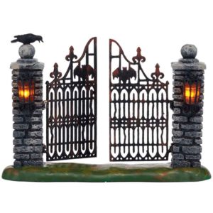 Spooky Wrought Iron Gate - Halloween Village Accessories by Department 56