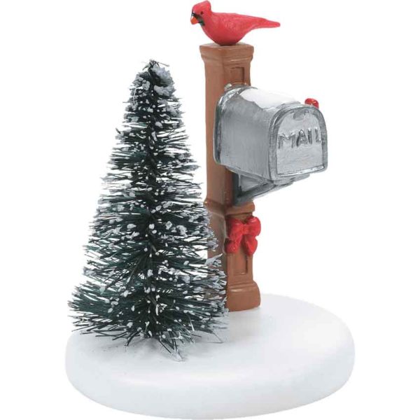 Cardinal Christmas Mailbox - Christmas Village Accessories by Department 56