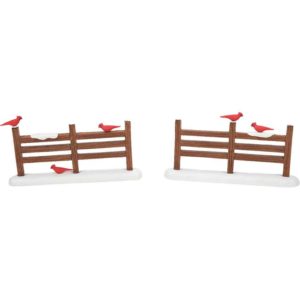 Cardinal Christmas Fences - Village Walls, Fences, and Streets by Department 56